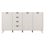 Κομοτα-Μπουφες Brest 4κ4f Cashmere-Cashmere Ματ Χρωμα 183x40x91εκ - Image 4