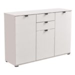Κομοτα-Μπουφες Duero 3k2f Λευκο Χρωμα 135x40x95εκ