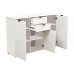 Κομοτα-Μπουφες Duero 3k2f Λευκο Χρωμα 135x40x95εκ - Image 4