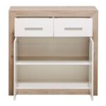 ΚΟΜΟΤΑ-ΜΠΟΥΦΕΣ Etna 2K2F Grey Oak-Λευκή Λάκα 93x35x90.5εκ - Image 5