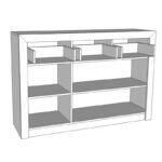 ΚΟΜΟΤΑ-ΜΠΟΥΦΕΣ Etna 3K3F Grey Oak - Λευκή Λάκκα 133x35x90.5εκ - Image 4