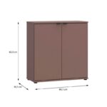 Κομοτα-Μπουφες Firenze Terracotta Χρωμα 80x34x83εκ - Image 4