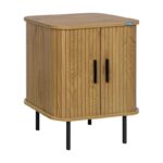 Κομοδινο Fylliana Curve Sonoma Χρωμα 48x40x60εκ
