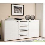 Κομοτα-Μπουφες Ksanti 3k4f Λευκη-Λευκη Λακα 163x40x80.5εκ - Image 2