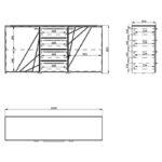 Κομοτα-Μπουφες Ksanti 3k4f Λευκη-Λευκη Λακα 163x40x80.5εκ - Image 7