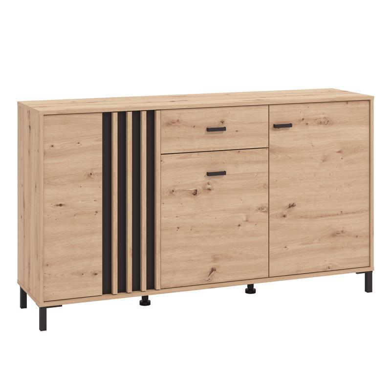 komota-mpoyfes-laval-157-3k1f3v-artisan-oak-mayro-157x40x90ek1747073730 Κομοτα-Μπουφες Laval 157 3k1f3v Artisan Οακ/Μαυρο 157x40x90εκ - Image 1