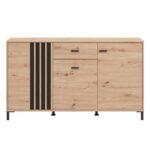 Κομοτα-Μπουφες Laval 157 3k1f3v Artisan Οακ/Μαυρο 157x40x90εκ - Image 3
