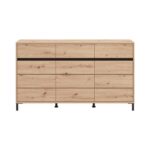 Κομοτα-Μπουφες Marron 157 3k3f3v Artisan Oak/Μαυρο Ματτ Χρωμα 157x40x90εκ - Image 3