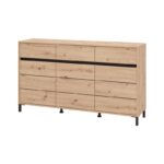 Κομοτα-Μπουφες Marron 157 3k3f3v Artisan Oak/Μαυρο Ματτ Χρωμα 157x40x90εκ - Image 5