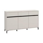 Κομοτα-Μπουφες Marron 157 3k3f3v Cashmere/Μαυρο Ματτ Χρωμα 157x40x90εκ