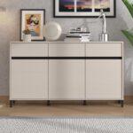 Κομοτα-Μπουφες Marron 157 3k3f3v Cashmere/Μαυρο Ματτ Χρωμα 157x40x90εκ - Image 2