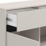 Κομοτα-Μπουφες Marron 157 3k3f3v Cashmere/Μαυρο Ματτ Χρωμα 157x40x90εκ - Image 5