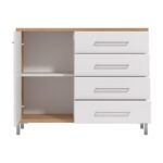Κομοτα-Μπουφες Mondego 2k4f Artisan-Λευκη Λακα 108x40x87εκ - Image 3
