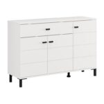 Κομοτα-Μπουφες Salamis 115 3k1f3v Λευκο Χρωμα 116x35x78εκ