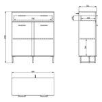 Κομοτα-Μπουφες Sardinia 2k1f Artisan Oak / Μαυρο 84,5x35x103,5εκ - Image 6