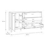 Κομοτα-Μπουφες Terrano Riviera Oak Χρωμα 152x40x85εκ - Image 6