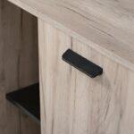 Κομοτα-Μπουφες Umbria 3k4f Grey Oak-Μαυρο 137x40x90εκ - Image 5