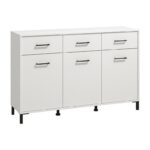 Κομοτα-Μπουφες Vienne 3k3f Λευκο Χρωμα 138x40x90εκ
