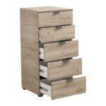 Κομοτα-Συρταριερα Duero 5f 45 Grey Oak 45x40x95εκ - Image 4
