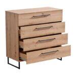 Κομοτα-Συρταριερα Sardinia 4f Artisan Oak / Μαυρο 91.5x42x93εκ - Image 4