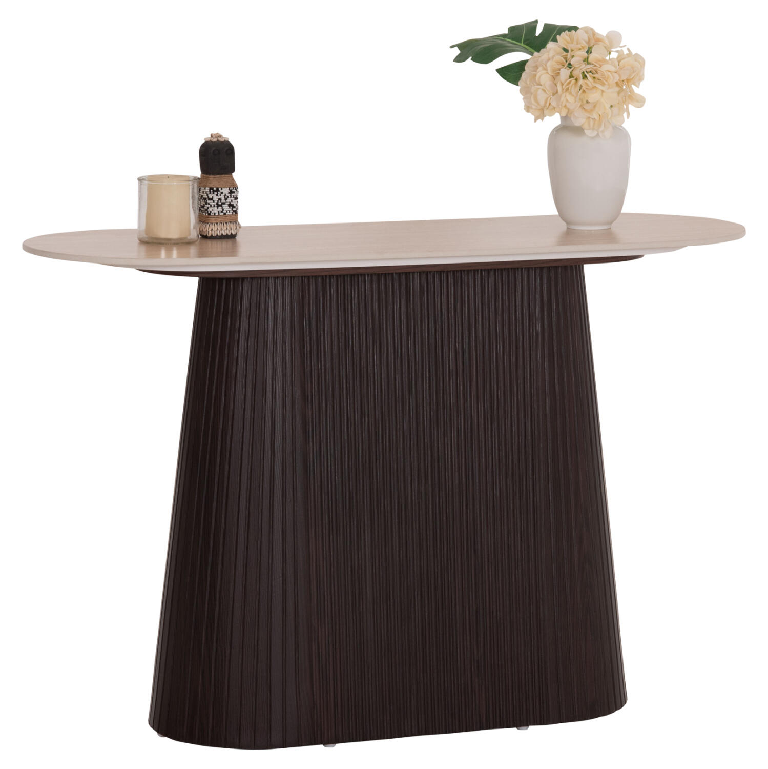 konsola-fb918323-keramiko-top-opsi-trabe Κονσολα Cater HM18323 Κεραμικο Top Οψη Τραβερτινας-Mdf Βαση 120x40x78υεκ. - Image 1