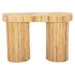 Κονσολα Οβαλ Gatsby HM9871 Φυσικο Rattan Σε Φυσικο Χρωμα 110x45x74,5υεκ. - Image 3