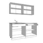 Κουζινα Dalila 160 Grey Oak / Γκρι 160x51,5x206,5εκ - Image 5