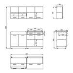 Κουζινα Dalila 160 Grey Oak / Γκρι 160x51,5x206,5εκ - Image 6