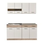 Κουζινα Dalila 160 Grey Oak / Λευκο 160x51,5x206,5εκ - Image 3