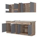 Κουζινα Dalila 200 Grey Oak / Γκρι 200x51,5x206,5εκ - Image 4