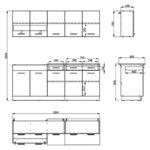 Κουζινα Dalila 200 Grey Oak / Λευκο 200x51,5x206,5εκ - Image 6