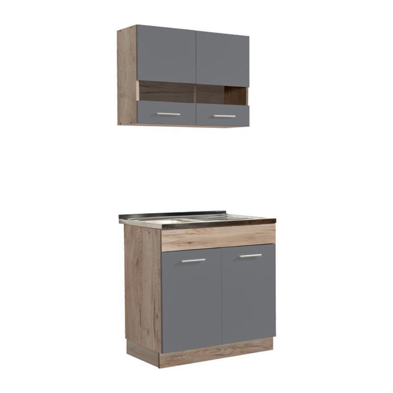 koyzina-dalila-80s-grey-oak-gkri-8051520651669023302 Κουζινα Dalila 80s Grey Oak / Γκρι 80x51,5x206,5εκ - Image 1