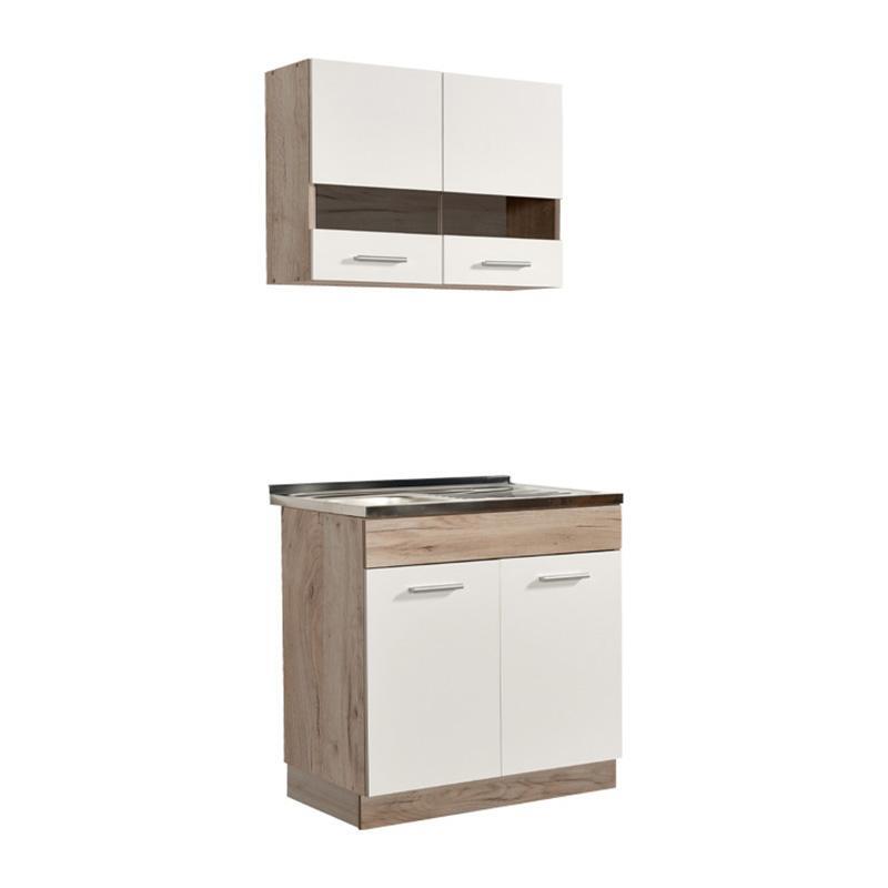 koyzina-dalila-80s-grey-oak-leyko-805152065ek1669023003 Κουζινα Dalila 80s Grey Oak / Λευκο 80x51,5x206,5εκ - Image 1