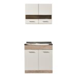 Κουζινα Dalila 80s Grey Oak / Λευκο 80x51,5x206,5εκ - Image 3