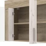 Κουζινα Leona 180 Grey Oak/White Oak 180x60/30x200εκ - Image 6