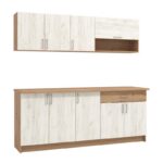 Κουζινα Tamara 200 Artisan Oak-Λευκο Oak 200x46x200εκ