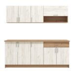 Κουζινα Tamara 200 Artisan Oak-Λευκο Oak 200x46x200εκ - Image 3