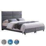 Κρεβατι Milo Απο Γκρι Βελουδο HM616.10 Για Στρωμα 160x200 Ek.