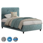 Κρεβατι Dolores Απο Υφασμα Light Green HM649.27 Για Στρωμα 90x200 Εκ.