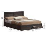 Κρεβατι Capri HM312.01 Με 2συρταρια Zebrano Για Στρωμα 150x200εκ. - Image 3