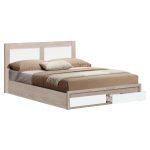 Κρεβατι Capri HM312.06 Με 2 Συρταρια Sonama Λευκο Για Στρωμα 150x200 Εκ.