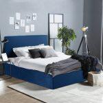 Κρεβατι Allie HM584.18 160χ200 Με Αποθηκευτικο Χωρο-Μπλε Βελουδο - Image 2