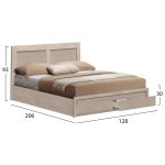 Κρεβατι Capri HM665.02 Με 2 Συρταρια Μελαμινη Sonama Για Στρωμα 120x200εκ. - Image 2