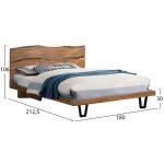 Κρεβατι Nicole HM8218.11 Απο Μασιφ Ξυλο Ακακιας 212,5x180x106εκ. Για Στρωμα 160χ200 - Image 3