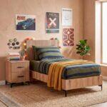 Κρεβατι Fylliana Alicante Natural Canella Oak Χρωμα 100x210x110εκ (90x200) - Image 2