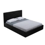 Κρεβατι Fylliana Evelyn Μαυρο Τεχνοδερμα 174x217x105εκ (160x200εκ)