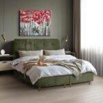 Κρεβατι Fylliana New Amsterdam Λαδι Χρωμα Υφασματος 120x208x124εκ (120x200) - Image 2