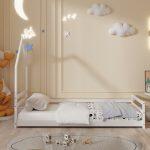 Κρεβατι Παιδικο Houser HM676.03 Τ.montessori Ξυλο Πευκο Λευκο- 190x90εκ - Image 5