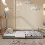 Κρεβατι Παιδικο Houser HM676.05 Τ.montessori Ξυλο Πευκο Γκρι- 190x90εκ - Image 5