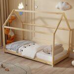 Κρεβατι Παιδικο Pepe HM677.01 Τ.montessori Ξυλο Πευκο Φυσικο- 190x90εκ - Image 2